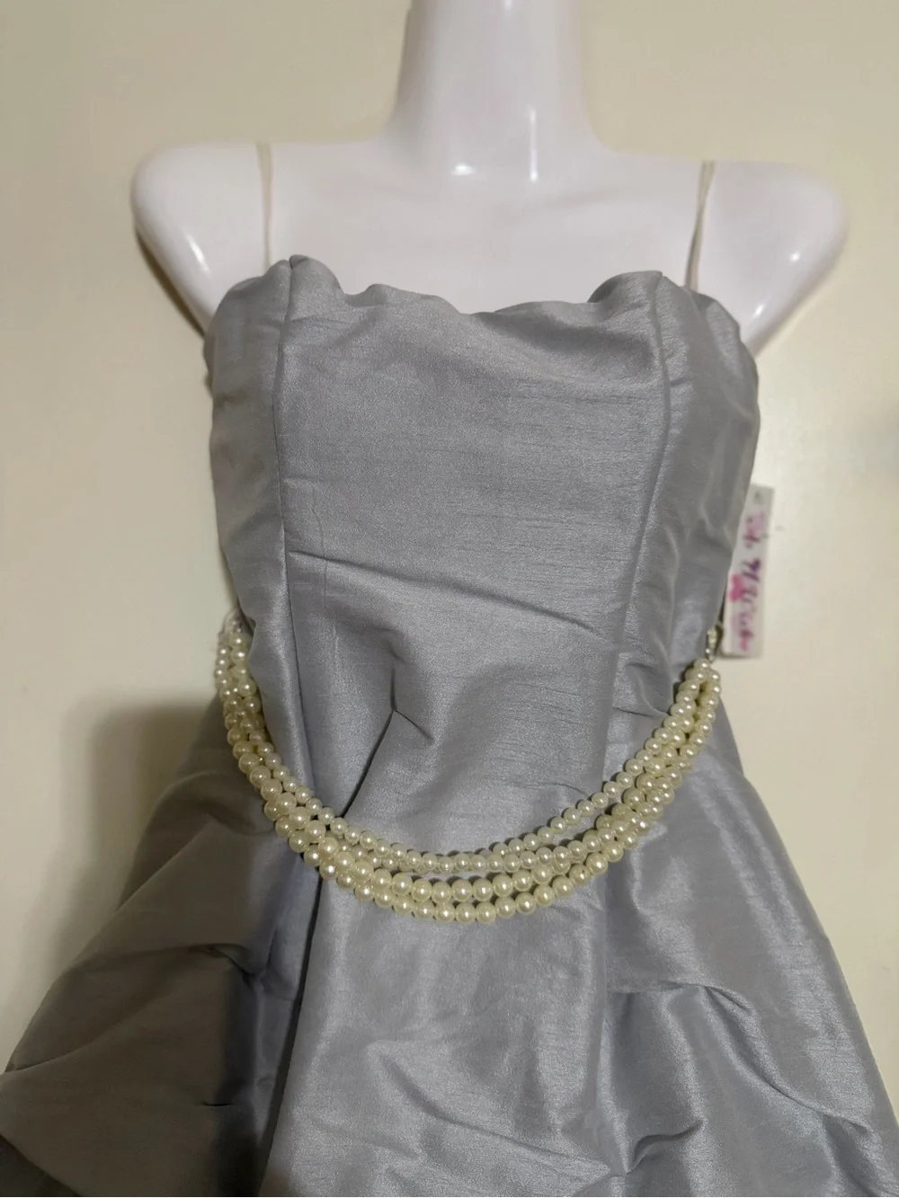 As You Wish Strapless Dress with Pearl Belt